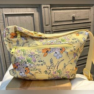 *EUC* VERA BRADLEY Crossbody~Sling Bag -Sunlit Garden- Recycled Material/Pocket